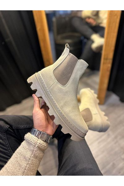 Knack Mink Suede High Sole Chelsea Boots 113