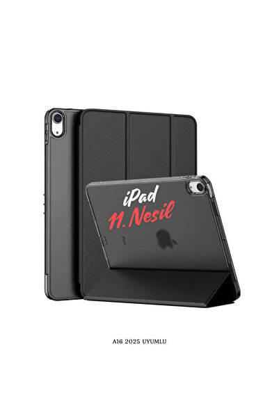 Fuchsia 11. Nesil A16 2025 Uyumlu 11 Inç Standlı Katlanabilir Smart Cover Tab...