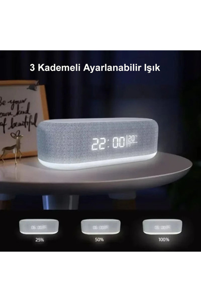 DailyLink 4-in-1 15W Kablosuz Şarj Cihazı Çalar Saat Alarm Gece Lambası