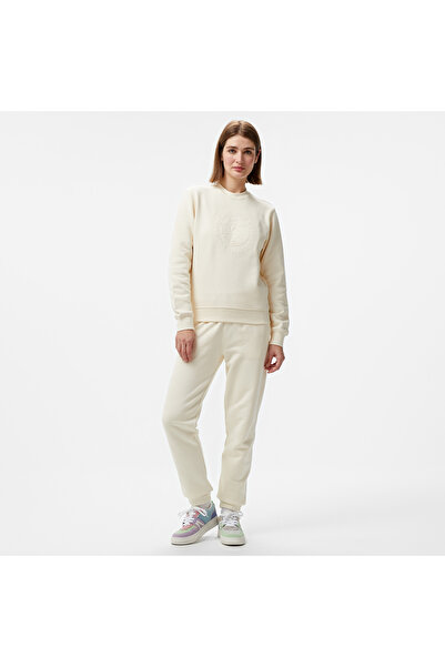 Lacoste Kadın Straight Fit Krem Eşofman Altı