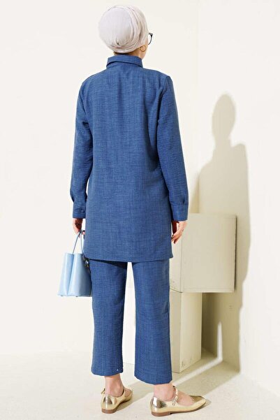 YILMAZBARMAZ Women's Ball Button Linen Double Suit