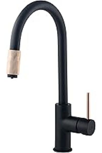 STOREMAX Deante Aster Black-Chrome Kitchen Faucet with Water Filter