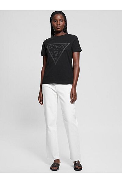 Guess Tricou Adele Ss Cn pentru damă, cu decolteu, V2YI07K8HM0