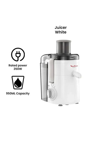 Moulinex مولينكس عصارة فواكة 350 واط - أبيض - JU370127