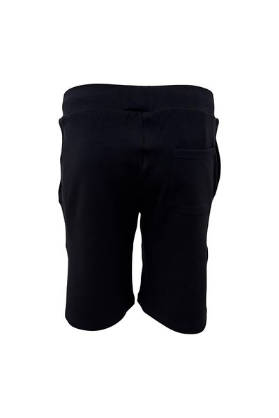 PAUL&SHARK Men's Elastic Waist Logo Regular Fit Cotton Black Shorts 25411850 -011