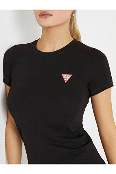 Guess Μίνι τρίγωνο γυναικείο μπλουζάκι με λεπτή εφαρμογή