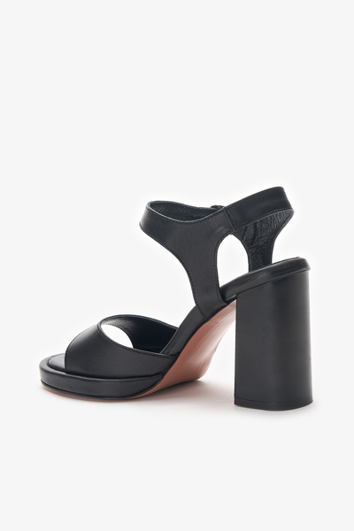 Louis Cardy Cisela Black Genuine Leather Women's Heeled Shoes