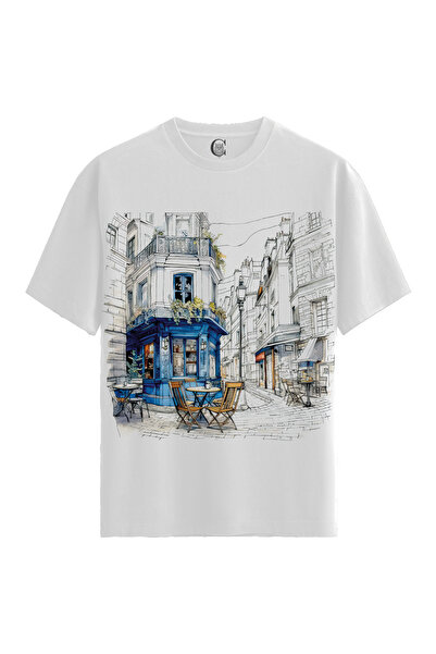 Color Luxe Parisian Cafe - 100% Cotton Women's White T-Shirt - Premium Quality
