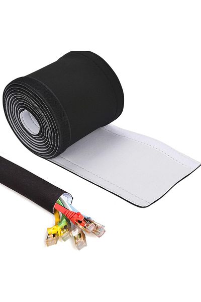 erorex منظم كابلات من النيوبرين لأجهزة التلفاز وأجهزة الكمبيوتر ومنفذ USB وأسلاك الشبكة DIY