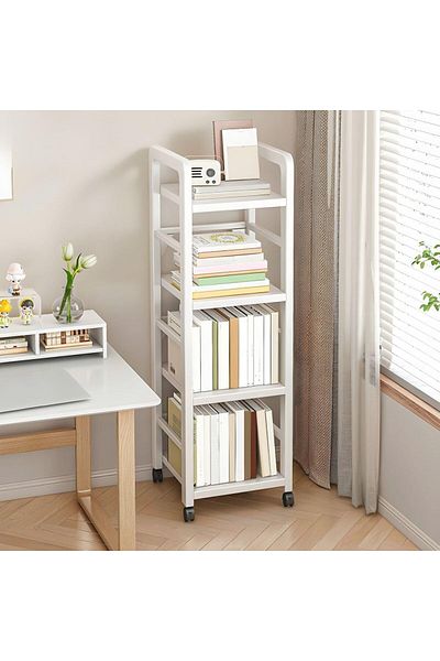 erorex Official New Bookshelf And Storage Shelf Floor Multi Layer Storage Rack Iron Narrow Seam Household