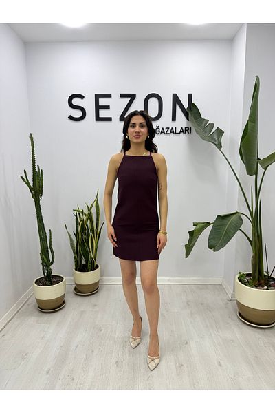 SEZON MAGAZALARI Women's halter collar dress