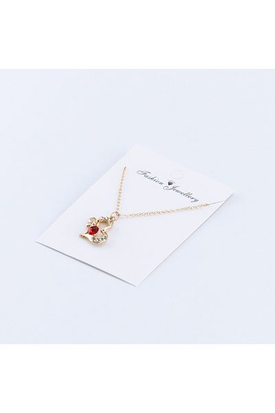 Bimotif Red Stone Heart Pendant