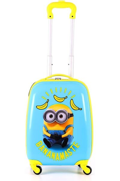 Generic حقيبة سفر للأطفال مع ملصقات قابلة لإعادة الاستخدام مقاس 18 بوصة