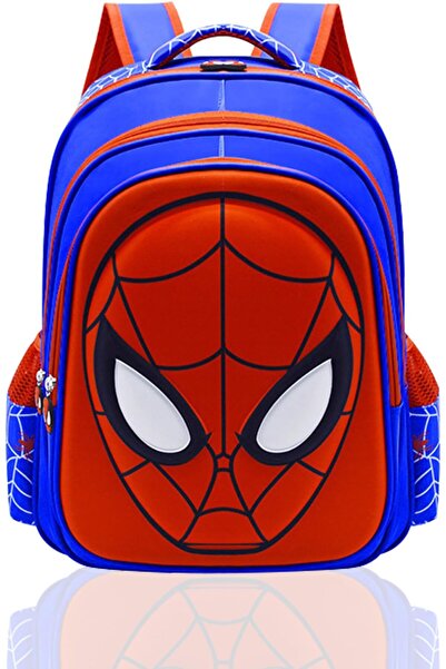 Generic School Bag For Boys Girls Spiderman Face Backpack Waterproof Double T...