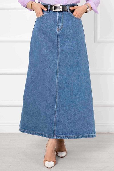 EBRUTESETTÜR Long Hijab Denim Skirt