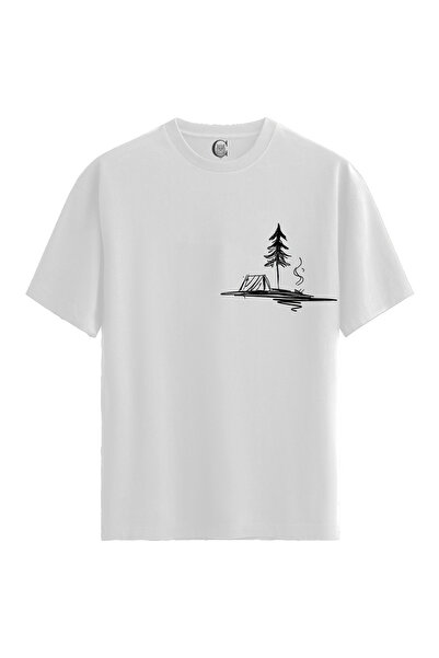 Color Luxe Campfire Night - 100% Cotton Men's White T-Shirt - Premium Quality