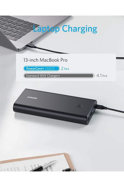 erorex بنك الطاقة Powercore+ 26800 Pd 45 واط مع شاحن Pd 30 واط لتوصيل الطاقة، مجموعة بطاريات بنك الطاقة