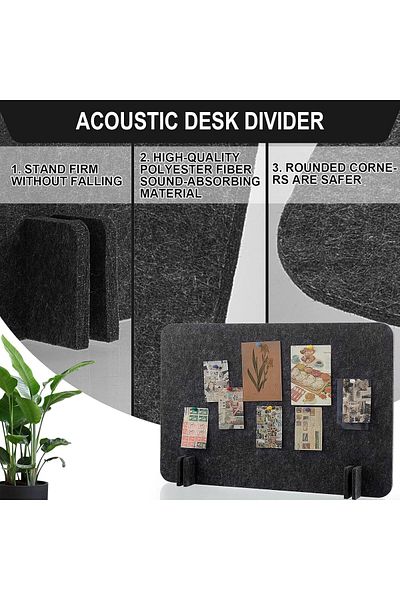 erorex Desk Privacy Panel Of Acoustic Freestanding Desk Divider Desk Partition Noise Reducing Mounted
