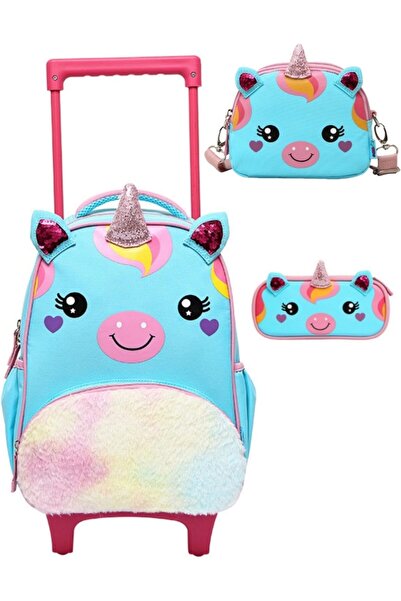 Generic Kids Rolling Backpack Set 【3Pcs Set】 Kids Rolling Backpack With Lunch...