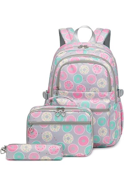 erorex 3Pcs Backpack Bookbag Set Primary School Daypack Elementary Students Knapsack With Lunch Box