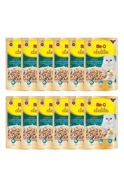 me-o Delite Pouch Ton Balıklı ve Tavuklu Kedi Maması 70gr 12li