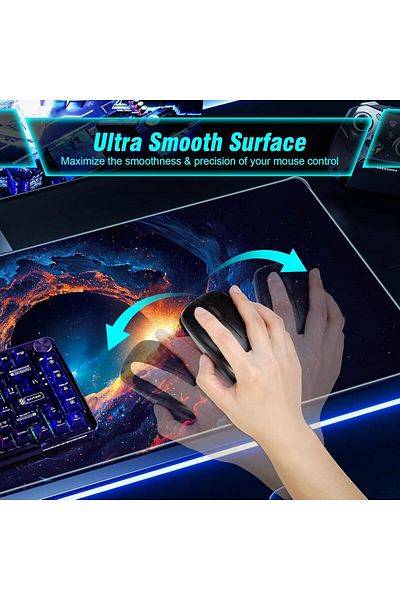erorex Large Gaming Mouse Pad 35.4X15.7In Nebula Style Gaming Mousepad Professional Non Slip Rubber Base