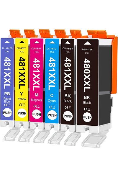erorex خراطيش حبر بديلة متوافقة مع Pgi 480 Cli 481 لطابعات Canon Pgi 480Xxl Cli 481Xxl 480 481 مع