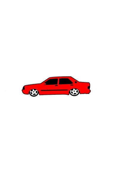 BsElektronik Flat Tofaş Şahin Sticker Butterfly Glass Auto Sticker Red