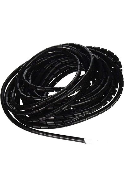 erorex Spiral Wire Wrap Tube Black 10Mm X 10M Cable Management Cover