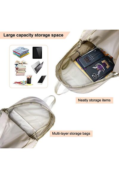 erorex Backpack Backpack Large Capacity Casual Daypack Plaid School Bags Preppy Backpack For School For