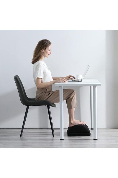 erorex مسند قدم تحت المكتب مع ارتفاعين قابلين للتعديل وغطاء قابل للغسل وجيد التهوية