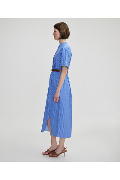 İpekyol Striped Dress with Contrasting Belt
