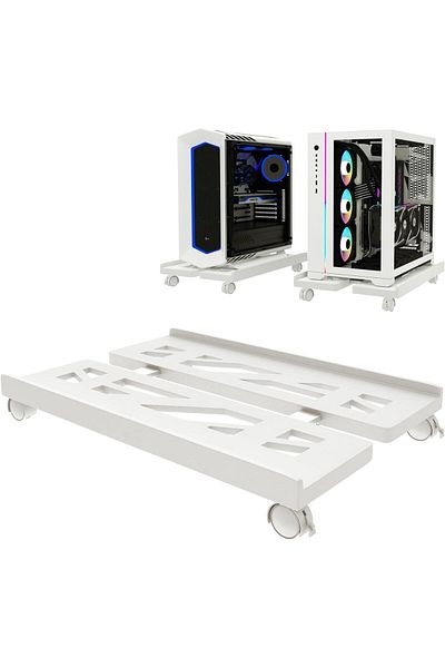 erorex Mobile Cpu Stand Cpu Rolling Stand Adjustable Computer Mobile Cart Holder With Locking Caster