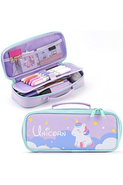Generic Pencil Case Unicorn Pencil Pouch Medium Capacity Portable Multifuncti...