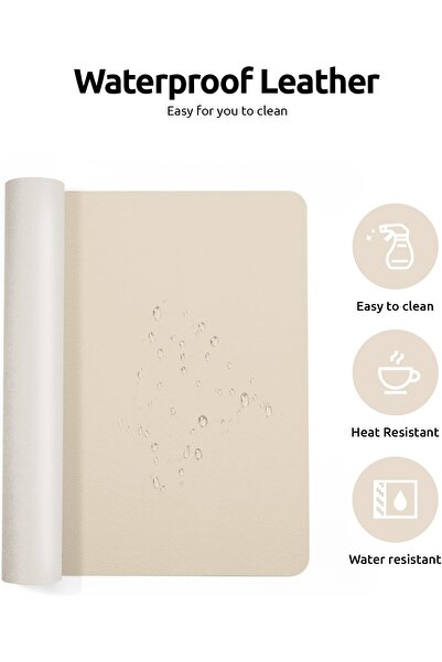 erorex واقي وسادة مكتب من الجلد، حصيرة مكتب كبيرة، وسادة ماوس غير قابلة للانزلاق من الجلد الصناعي، مناديل مكتب للكمبيوتر المحمول