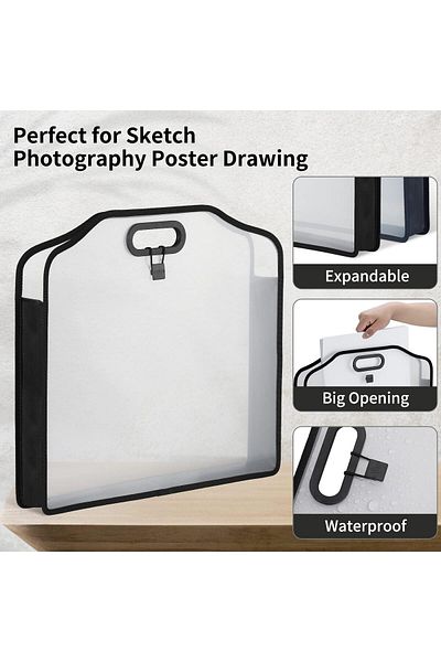 erorex Large Art Portfolio Artist Supply Organizer With Handle Portfolio Folder For Artwork Posters