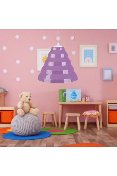Art&Gift Bolton Single Purple Mica Pendant Lamp Children's Room Chandelier Entrance Hall Cafe Lighting