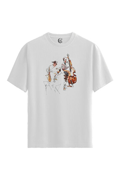 Color Luxe Jazz Duo - 100% Cotton Women's White T-Shirt - Premium Quality