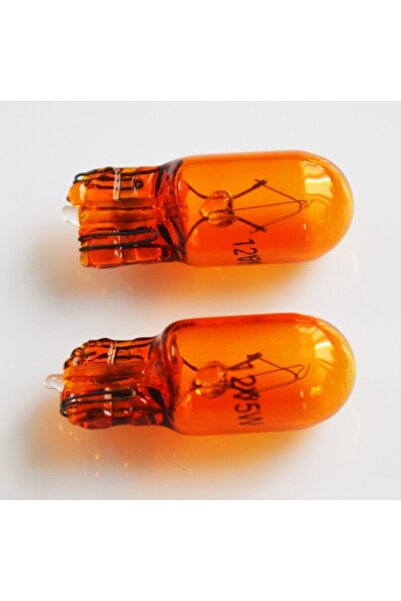 General Electric T10 Amber Doğal Turuncu Cam Araba Sinyal Lambası 12 V ...