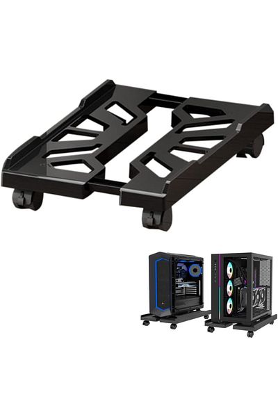 erorex Cpu Rolling Stand With Locking Caster Wheels Fits Most Pc Adjustable Ventilated Computer Tower