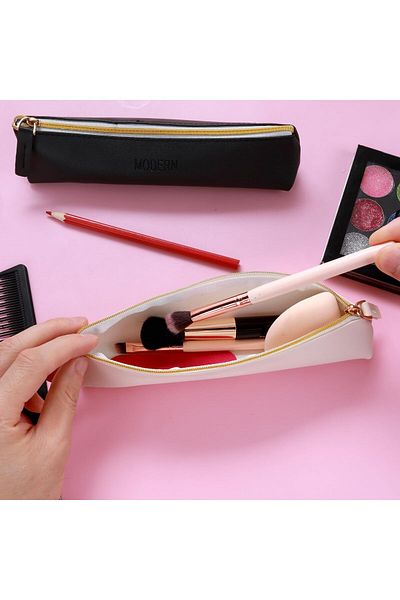 erorex 4Pcs Pu Leather Pencil Case For Women Men Waterproof Pencil Pouch Cosmetic Pouch