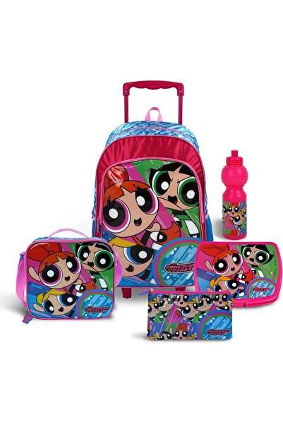 Generic حقيبة ظهر متعددة الألوان مقاس 18 بوصة بتصميم فتيات القوة