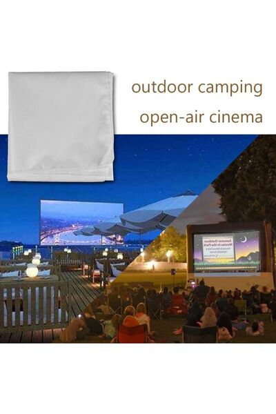 erorex Projector Curtain Portable 16:9 Projector Screen No Hanging Holes Synthetic Polyester Fabric For