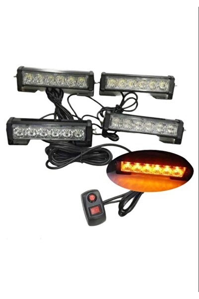 Space Çakar Lamba Power Ledli 4'lü Kırmızı-beyaz/mavi-beyaz 12v/ Lapa194
