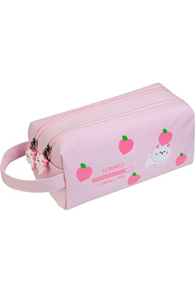 Generic حافظة أقلام رصاص على شكل قطة للبنات بسعة كبيرة، مثالية للعودة إلى الم...