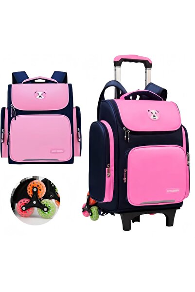 Generic Rolling Backpacks For Student Rolling Trolley Removable Bags Waterpro...