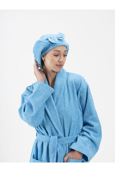 Ender Home Cottonverse șapcă pentru uscare păr – 100% bumbac, cu fundă