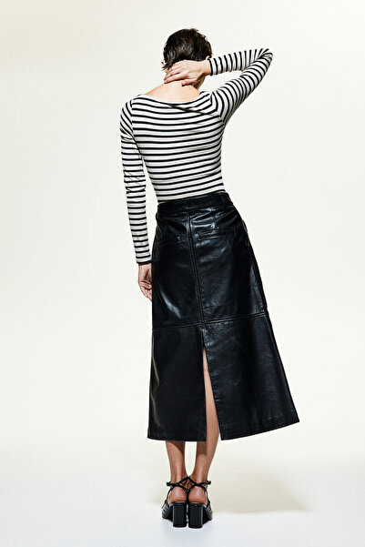 H&M Deri Kalem Etek