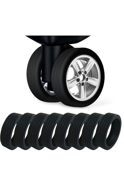 erorex Silicone Luggage Wheel Protectors Silicone Travel Suitcase Wheel Cover Protector Silent Luggage