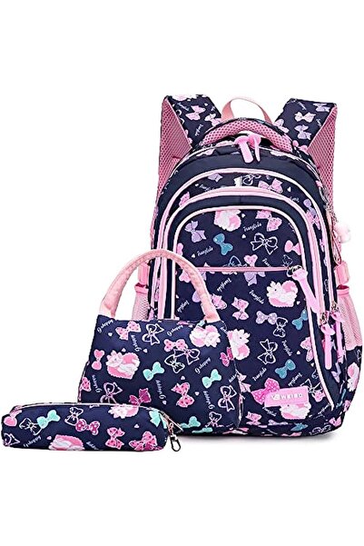 Generic Girls Backpack Student School Bags With Combo 3Pcs Cat Print Bookbag ...